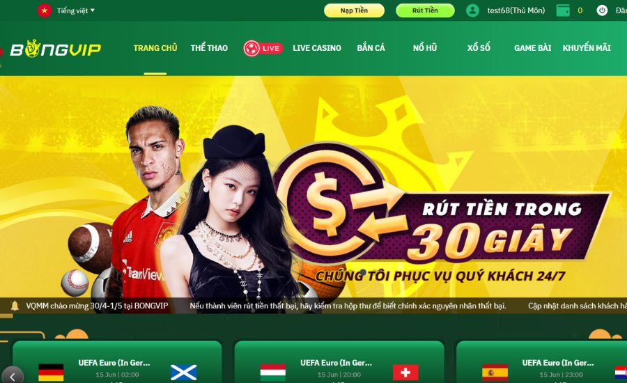 Trang chủ nhà cái Bongvip.